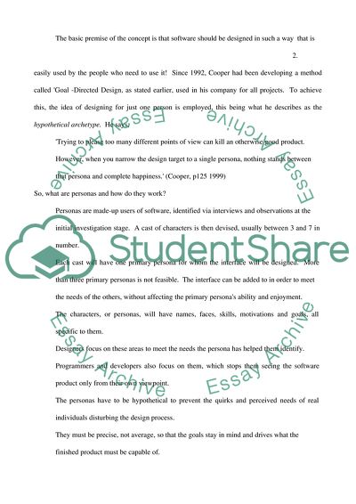 Alan Coopers Concept of the Persona