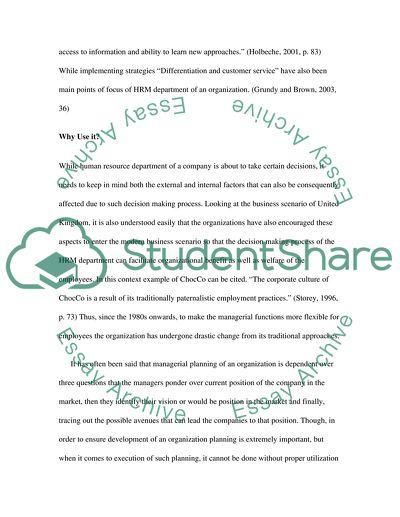 Goals of the HRM Department