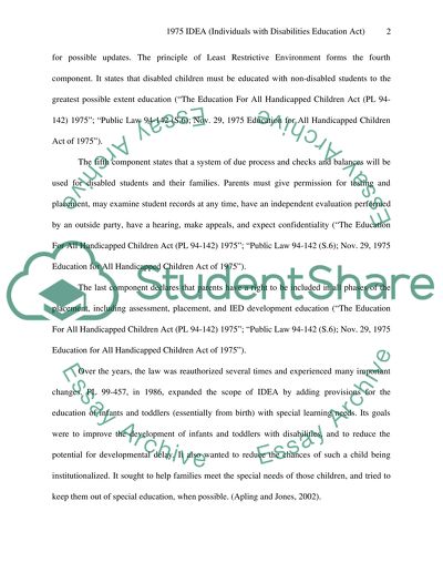 Individuals with Disabilities Education Act