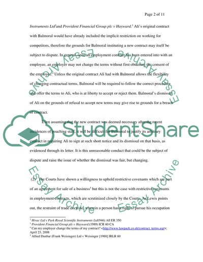 Analysis of Employment Contract