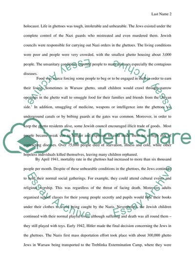 Life in the Ghettoes During the Holocaust