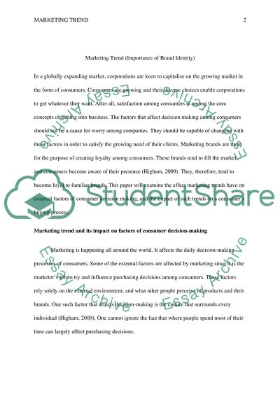 Marketing trend (Importance of brand identity)