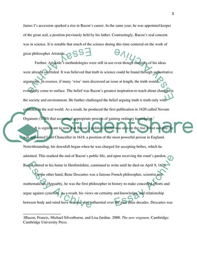 Descartes and Bacon on the Nature of Scientific Method