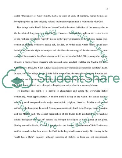 The Bahai Faith: Origins and Relevance of a Worldwide Religion