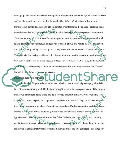 Presenting Behaviors of Patient