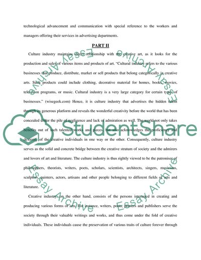 Culture Industries and Creative Industries