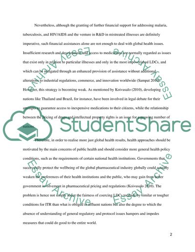 Pharmaceutical Patents: An Emerging Global Health Problem