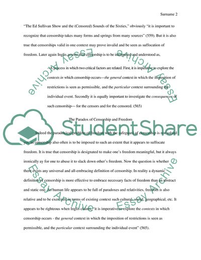 Justification of Censorship: the Safeguard of Freedom