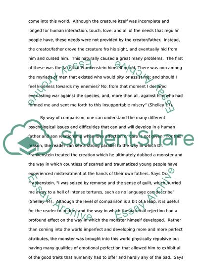 Frankenstein and Dr. Jekyll and Mr. Hyde: An Analysis of Relationships