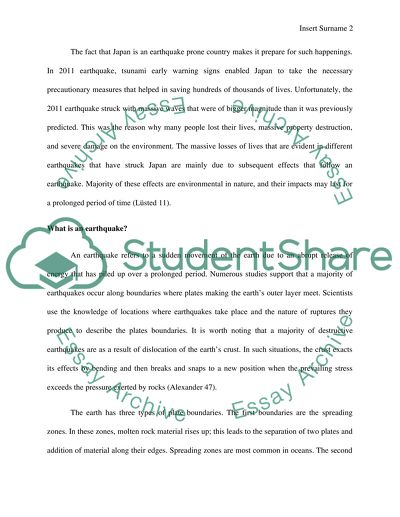 Japan Earthquakes Effect on Japans Environemnt