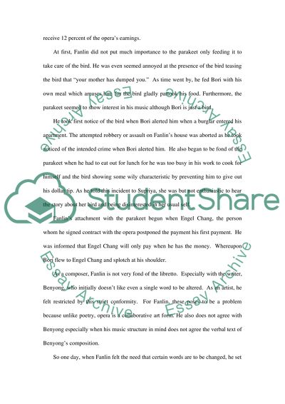 A Composer and His Parakeet by: Ha Jin