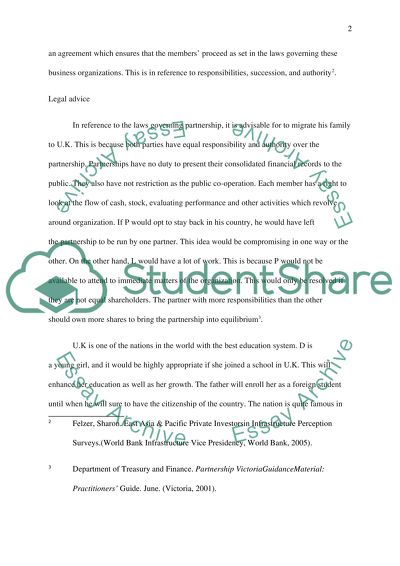 Opinion on Behalf the Partnership between L and P