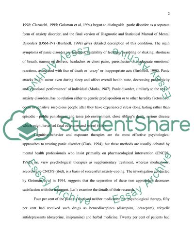 Psychological versus pharmacological interventions for anxiety disorder