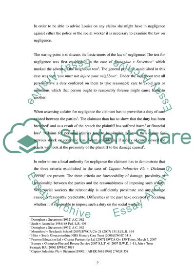 The Law of Negligence