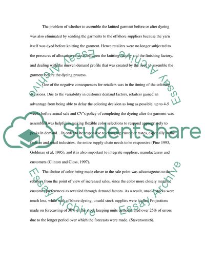 Strategic Operation Management of Zara