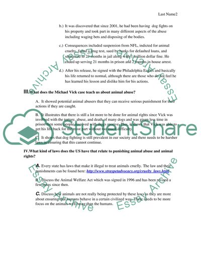 (OutLine) Biography Animal Rights ( Michael Dwayne Vic)