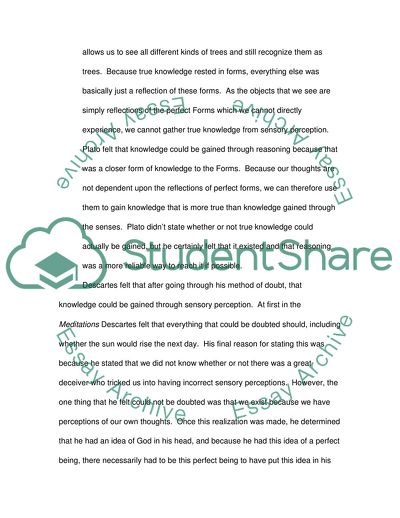 Philosophy of Berkeley, Descartes, Russell, and Plato