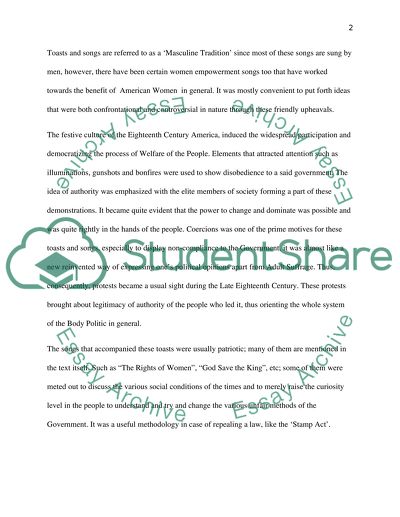 Toasting the Rebellion