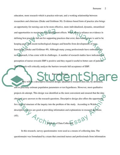 Evidence-Based Nursing Practice