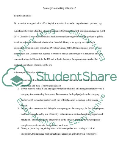 Strategic Marketing Alliances