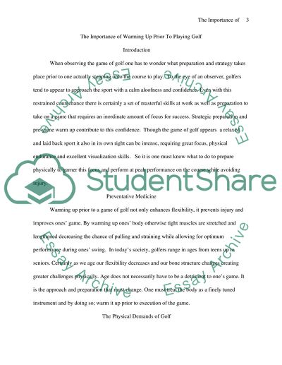 The Importance of Warming Up Prior To Playing Golf