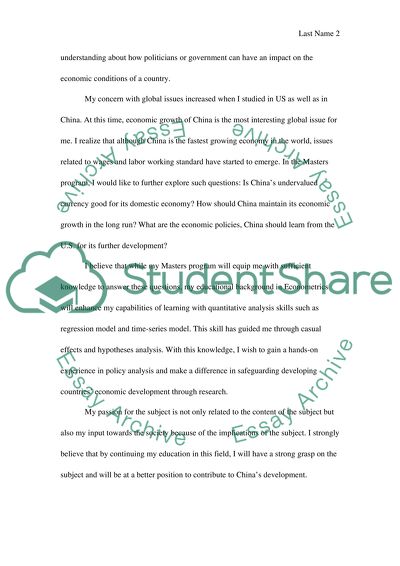 A 2 3 Page Double spaced Statement Of Purpose That Describes Your 