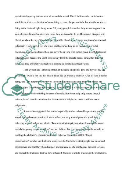 The Ethical And Moral Conduct