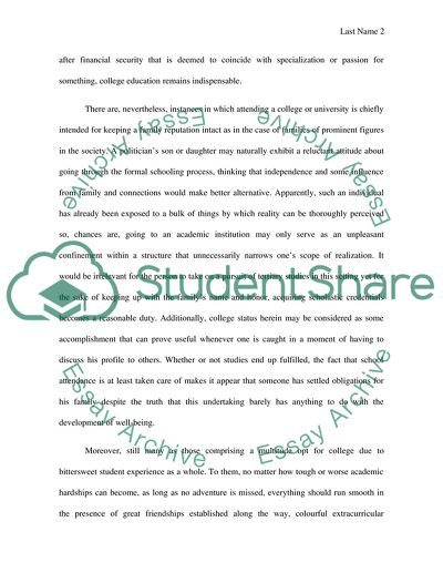 Why Do People Attend College or a University