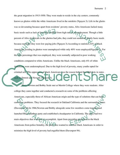 The Black Panther Party in Communities across America