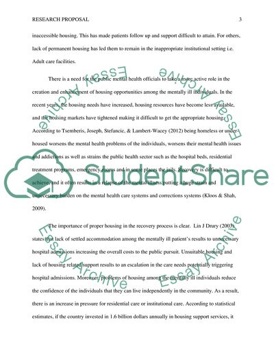 Transitions of Mentally Ill Patients from Adult Care Facilities to Community Housing