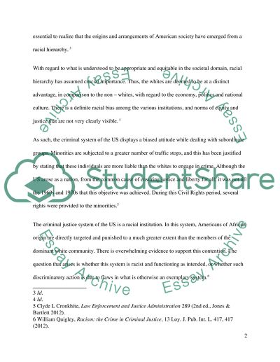 Racial Discrimination in the Criminal Justice System