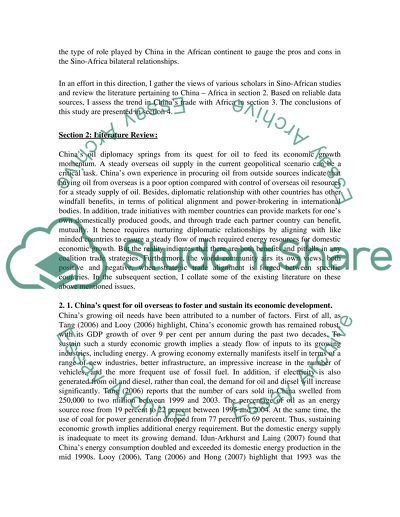 China Oil Diplomacy In Africa