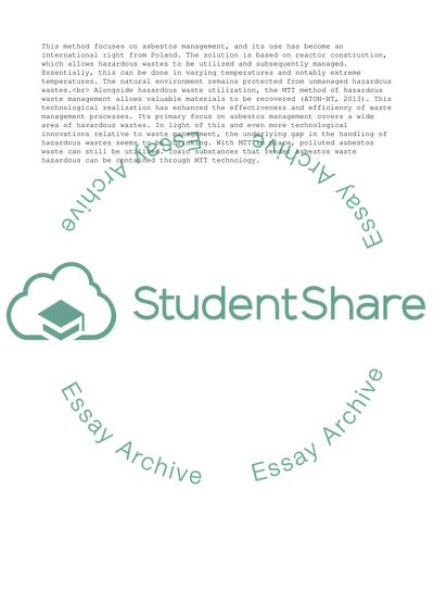 Hazardous Waste Management