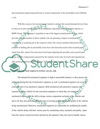 Mechanical Engineering at BMW M Model