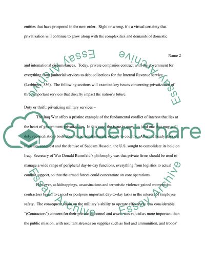 Government for Sale: The Privatization of Essential Services