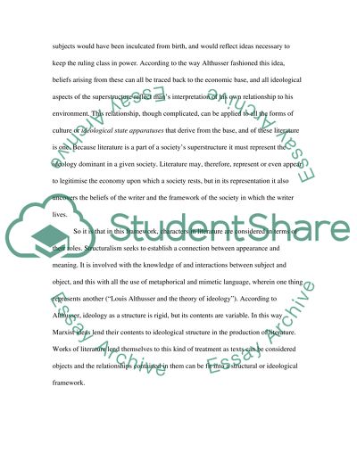 Structuralism in Marxist theories