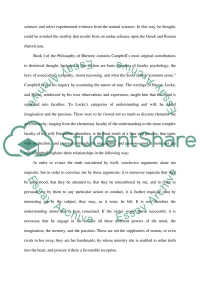 George Campbells rhetorical theory