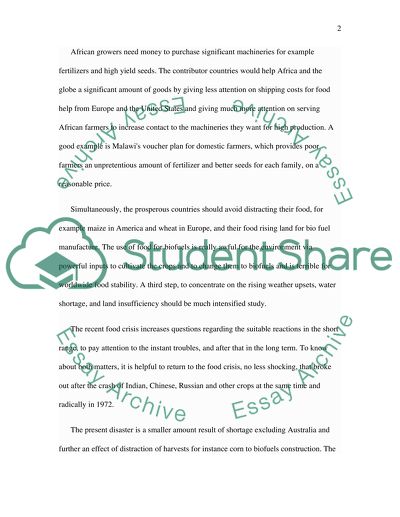 The Global Food Economy