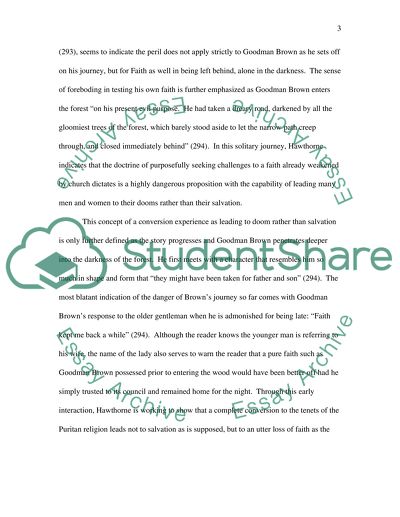 The Young Goodman Brown byHawthorne