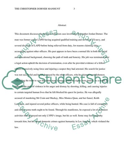 Domestic Terrorism: The Christopher Dorner Manhunt