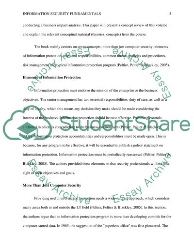 Information Security Fundamentals