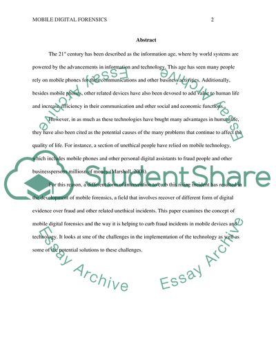 Mobile Digital Forensics