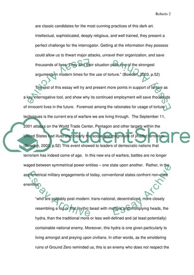 The Practice of Resorting to Torture