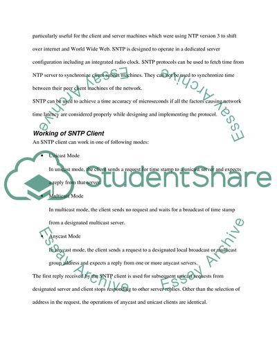Simple Network Time Protocol