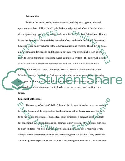 Positive Effects of the No Child Left Behind Act