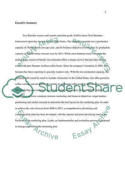 Strategic Marketing Planning for Java Sumatra