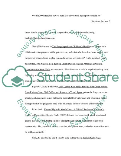 Literature Review- Youth Sports and Binlingual/Spanish-SPeaking Athletes