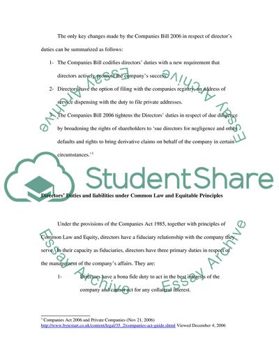 Company Law Reform Bill
