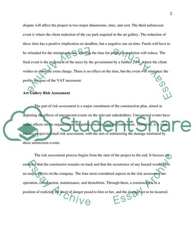 Risk Assessment for Art Library Construction