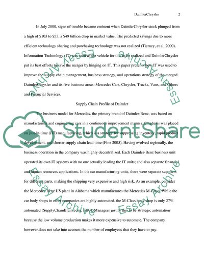 Merging IT at Daimler-Chrysler